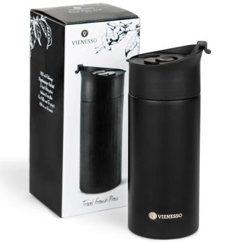 Reise French-Press 2Go mit Thermo Funktion | 2in1 Thermobecher für den Kaffee unterwegs