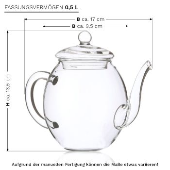 Teekanne des Creano Geschenkset ErblühTee “Grüner Tee”