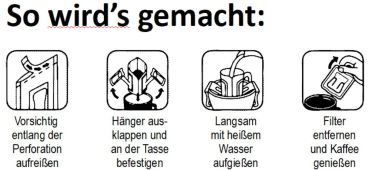 Tassen Direktbrüh-Filter Bedienungsanleitung