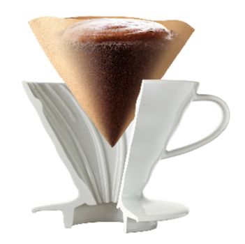 Hario V60 im Querschnitt
