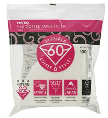 HARIO V60 Papierkaffeefilter in Verpackung