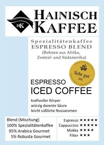 Iced Coffee Espresso Etikett