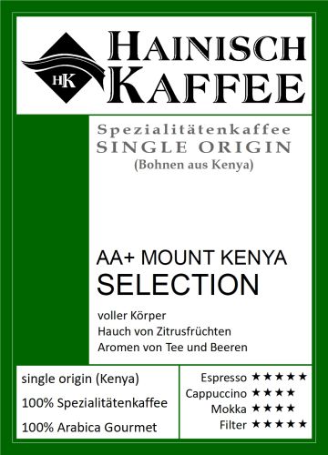 Etikett Mount Kenya Kaffee