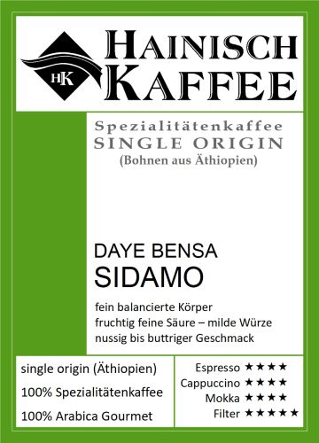 Sidamo Honeybird Kaffee Etikett