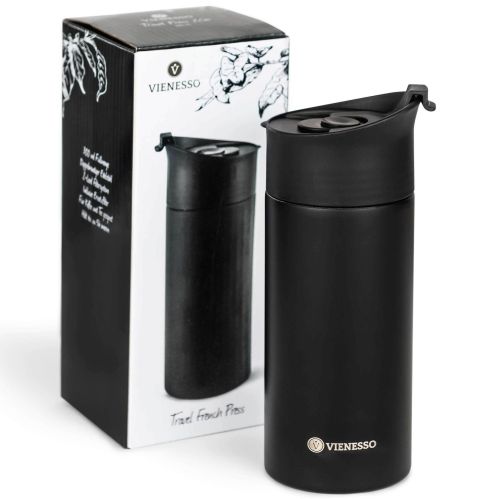 Reise French-Press 2Go mit Thermo Funktion | 2in1 Thermobecher für den Kaffee unterwegs