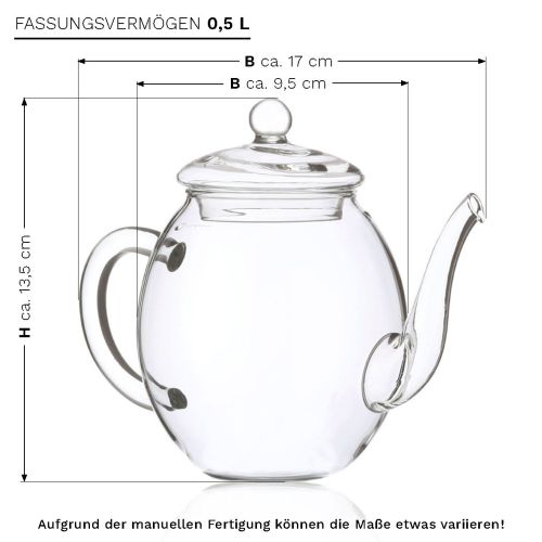 Teekanne des Creano Geschenkset ErblühTee “Grüner Tee”