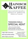 Tansania Ngila Kaffee Etikett